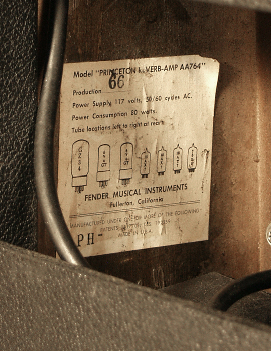 Fender  Princeton Reverb AA764 Guitar Amplifier (1966)