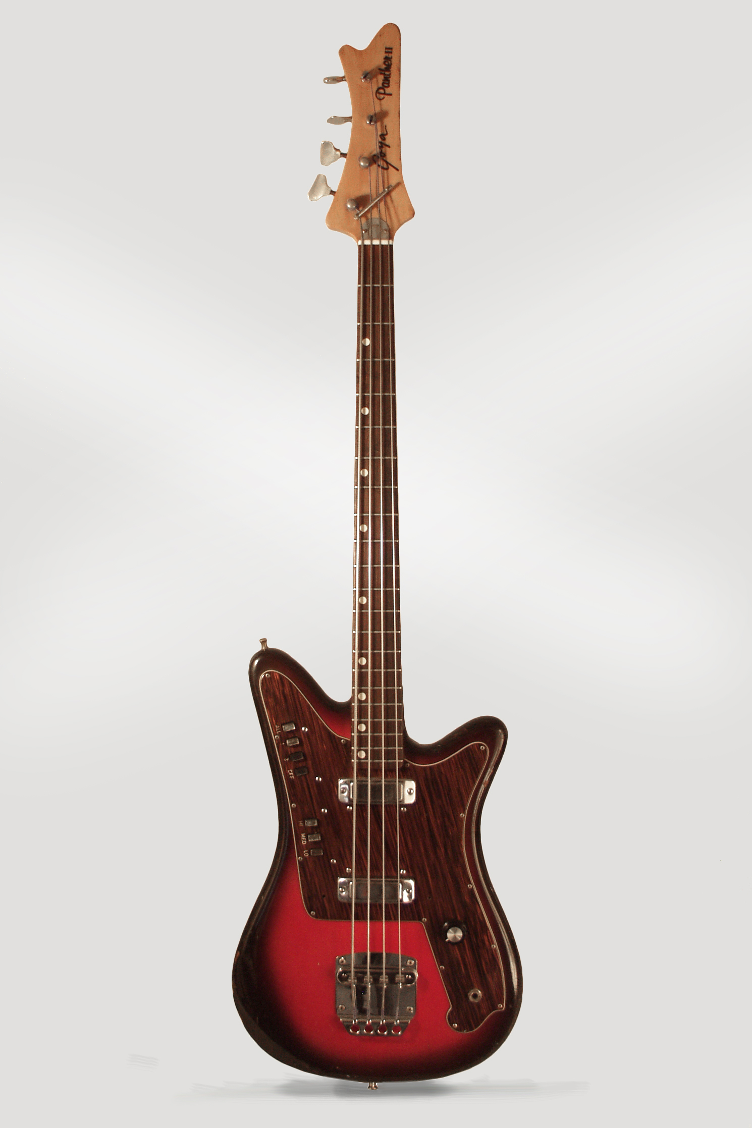 Goya Panther II Model 118JB Solid Body Electric Bass Guitar , c. 1966