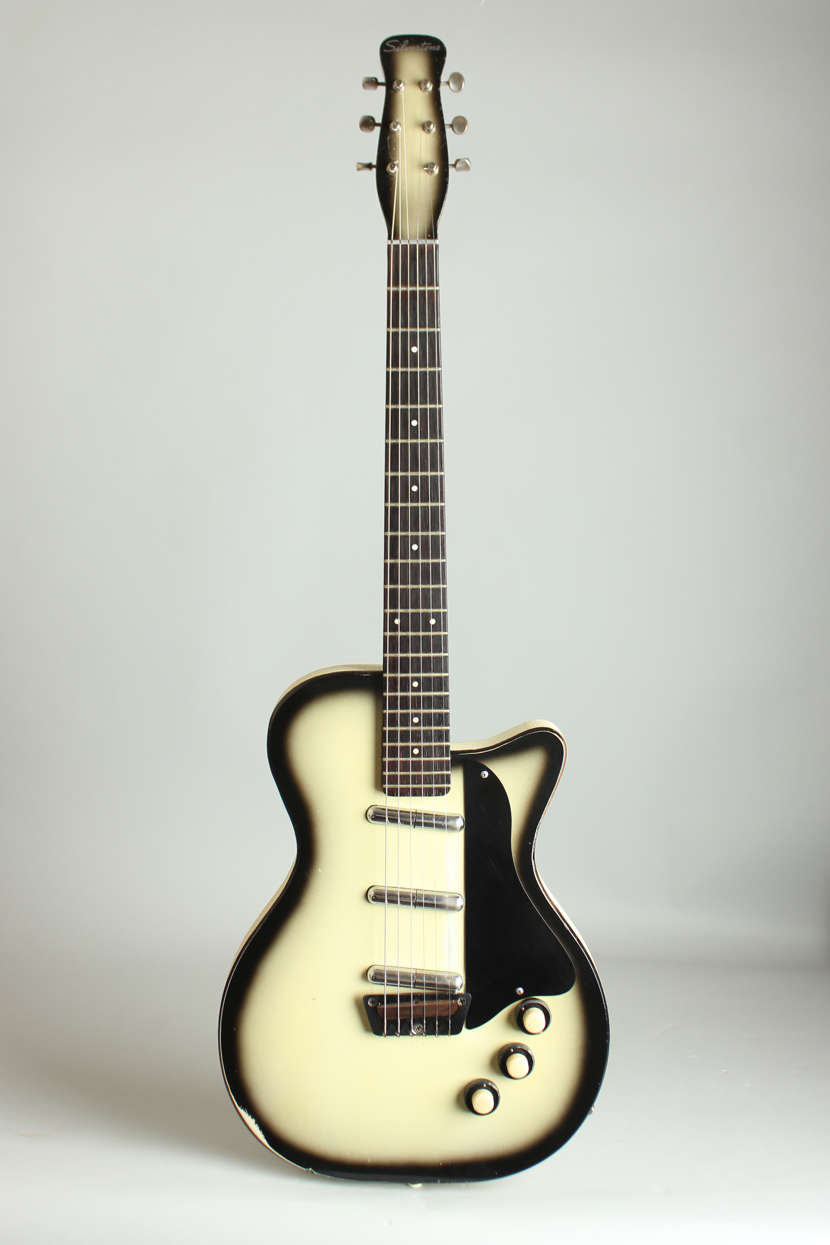 Silvertone Model 1305 SemiHollow Body Electric Guitar, made by