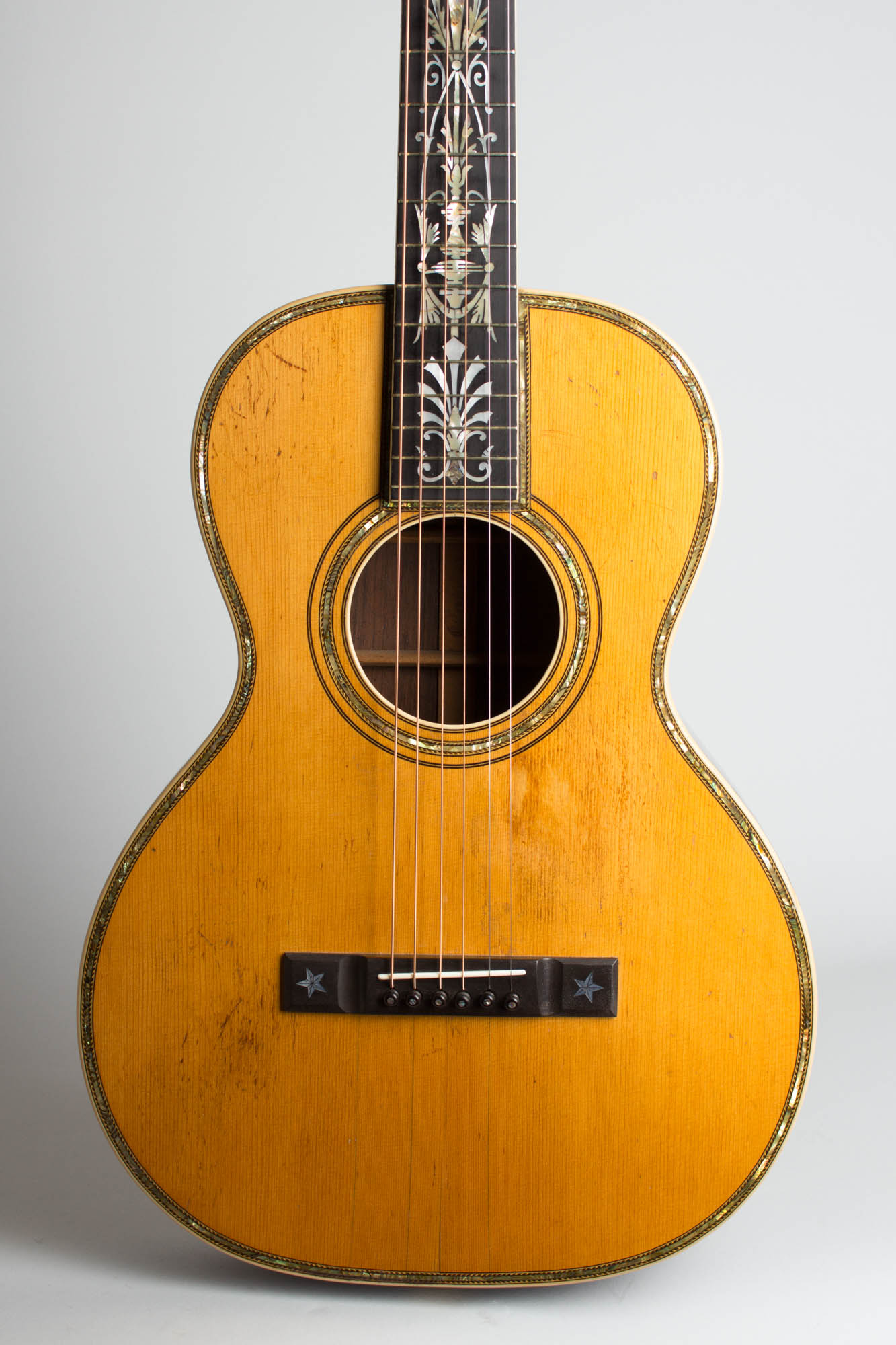 Stahl Artist Special Style 9 Flat Top Acoustic Guitar, made by Larson