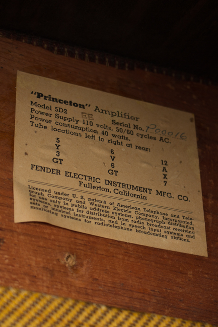 Fender  Princeton 5D2 Tube Amplifier (1955)