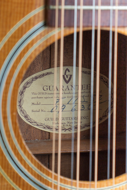 Guild  F-112 12 String Flat Top Acoustic Guitar  (1969)
