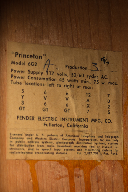 Fender  Princeton 6G2 Tube Amplifier (1961)