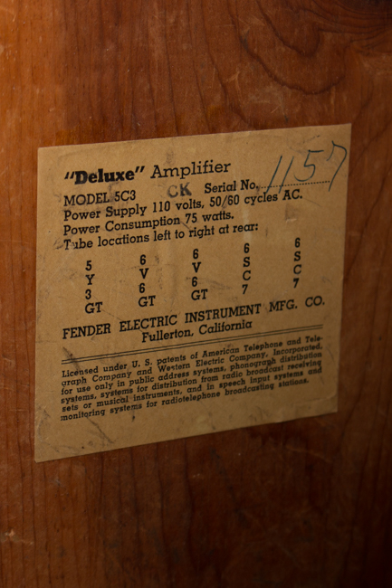 Fender  Deluxe Model 5C3 Tube Amplifier (1953)