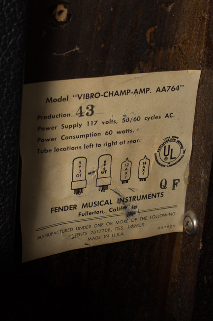 Fender  Vibro-Champ AA764 Tube Amplifier (1967)