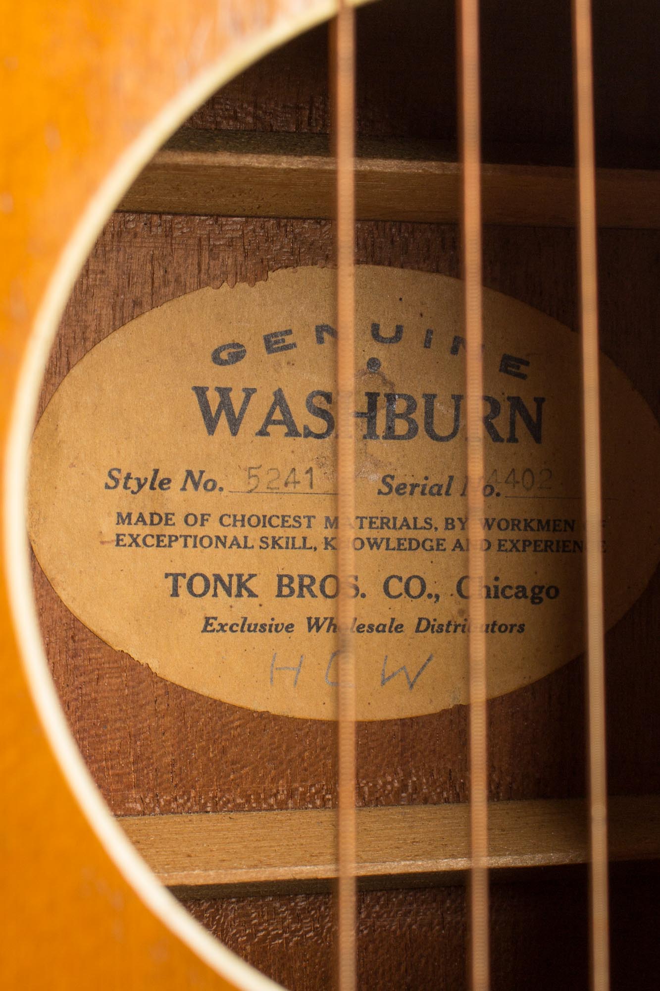 Washburn Model 5241 Classic Flat Top Acoustic Guitar, made by