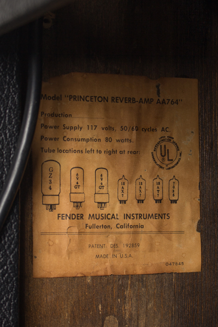 Fender  Princeton Reverb AA764 Tube Amplifier (1968)