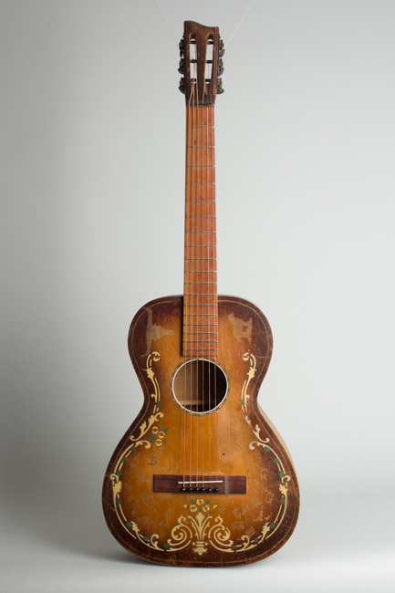 Richter  Flat Top Acoustic Guitar with Period Western Decoration (1930