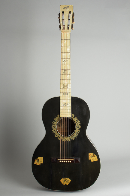 Stella  Gambler Grand Concert Flat Top Acoustic Guitar ,  c. 1930