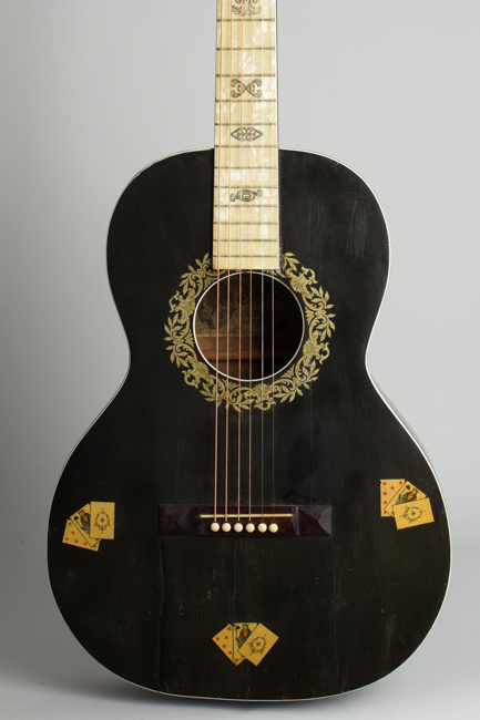 Stella  Gambler Grand Concert Flat Top Acoustic Guitar ,  c. 1930