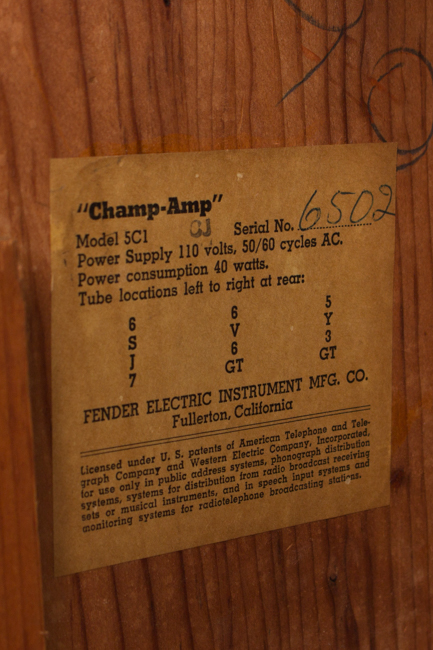 Fender  Champ-Amp 5C1 Tube Amplifier (1953)