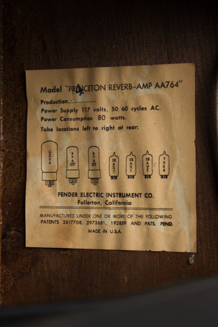 Fender  Princeton Reverb AA-764 Tube Amplifier (1965)