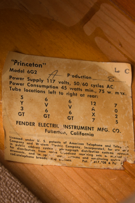 Fender  Princeton 6G2 Tube Amplifier (1962)