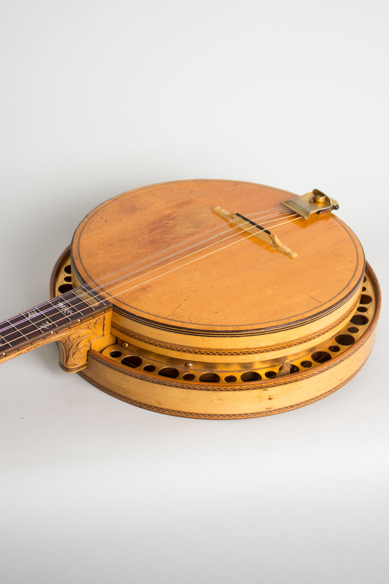 Paramount Tenor Harp Style E Wood Top Banjo (1924) | RetroFret