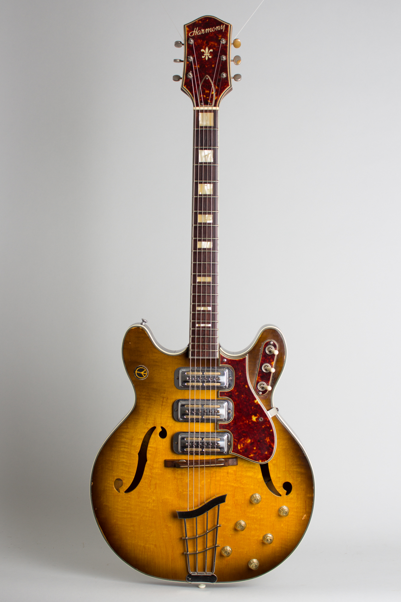 shell wide cliff Harmony H-75 Thinline Hollow Body Electric Guitar (1960) | RetroFret